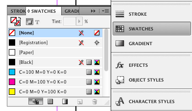 InDesign swatches InDesign swatches